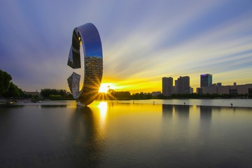 文化中心看夕阳