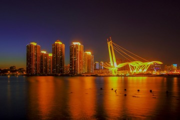 塘沽外滩夜景
