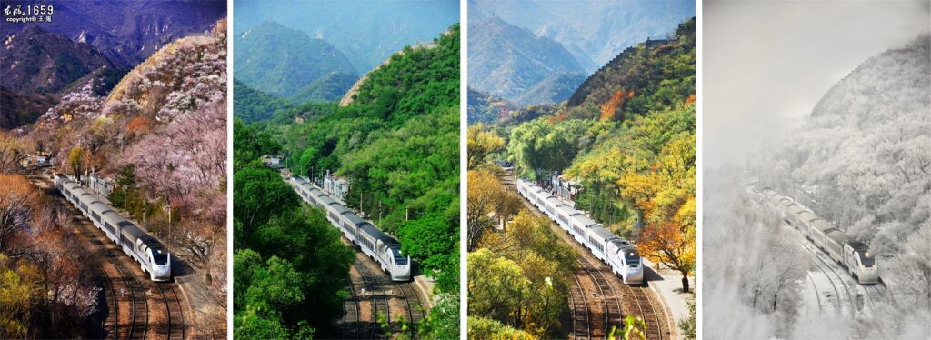 又是一个三年半~京张铁路青龙桥车站四季组图于今日完成~~<br />
