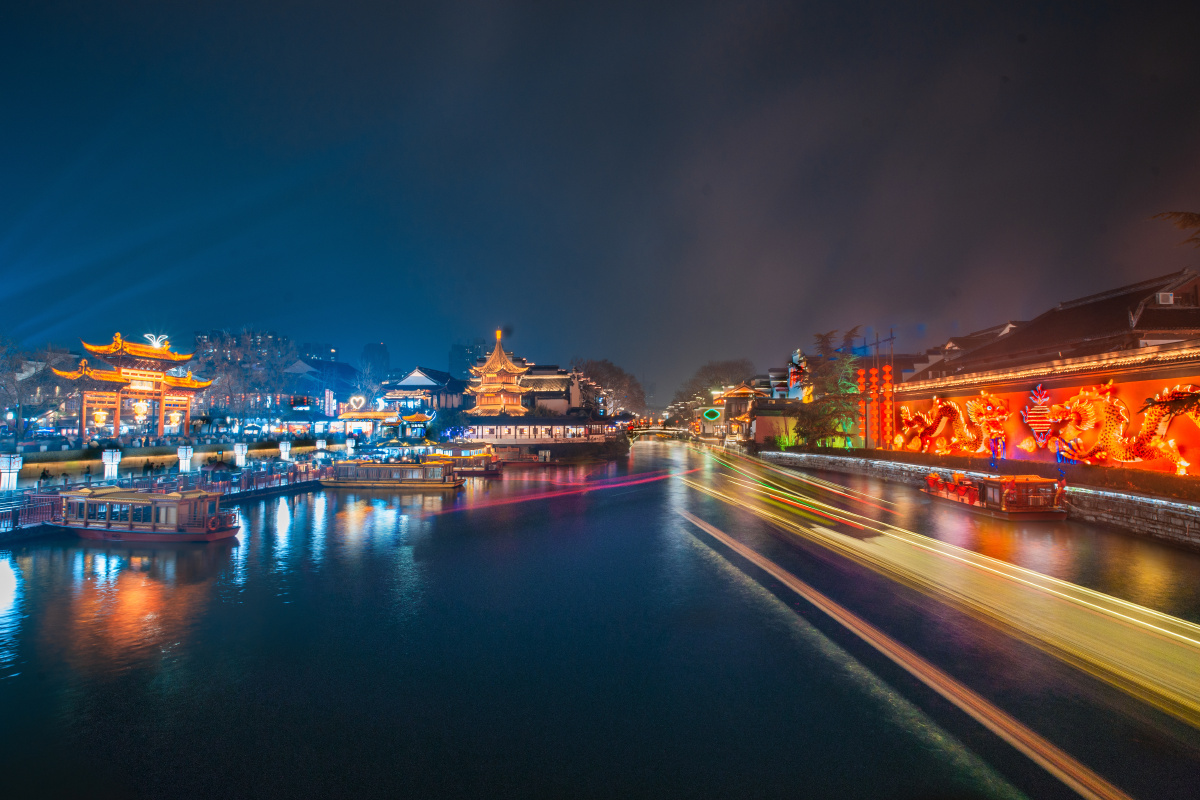 2022春节期间南京夫子庙夜色