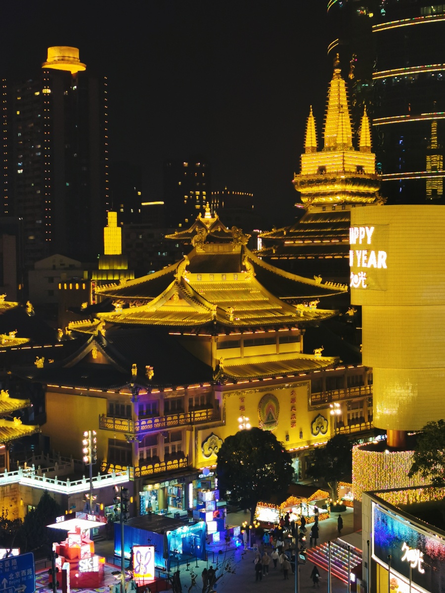 上海静安寺夜景