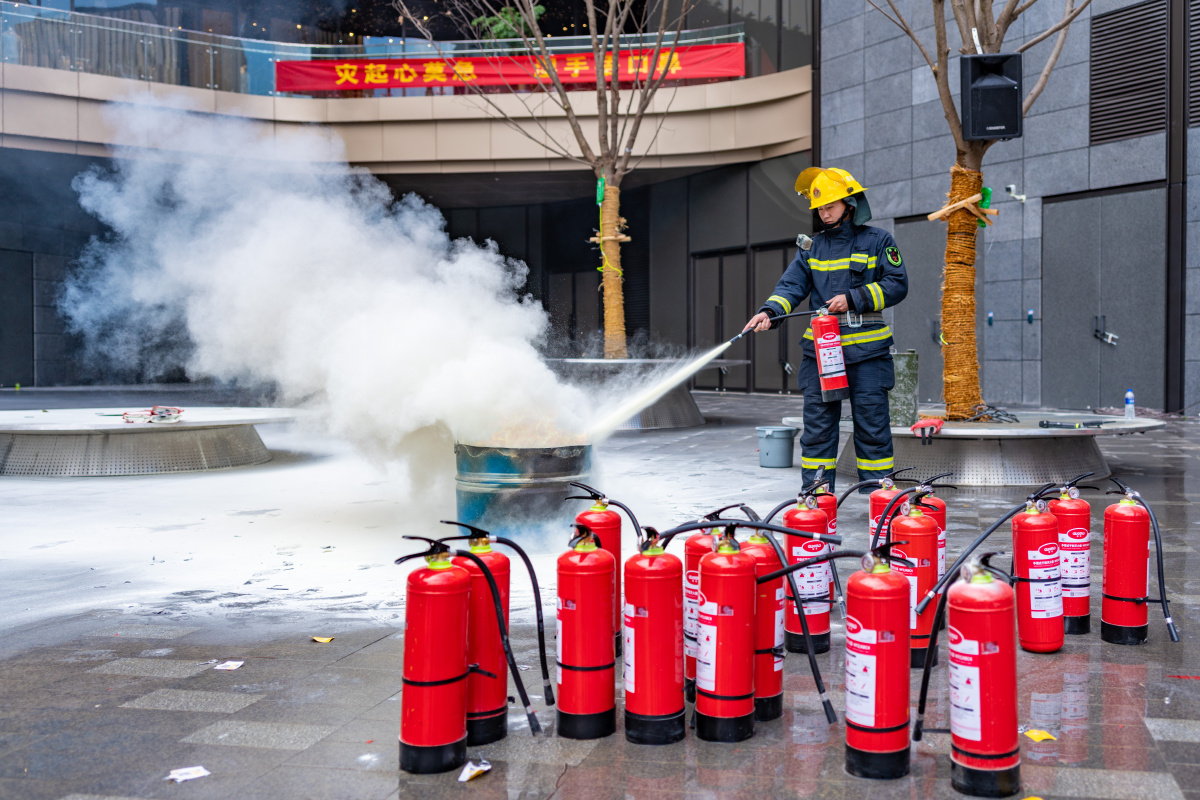灭火器操作演示