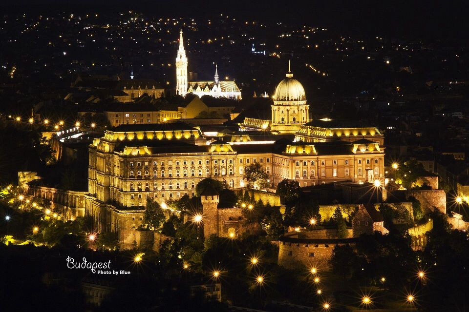 布达皇宫夜景(Buda Castle at night)<br />
夜色赋予这座城市魔幻一般的色彩