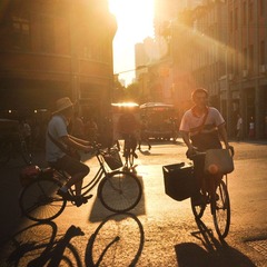 人民路 夕阳