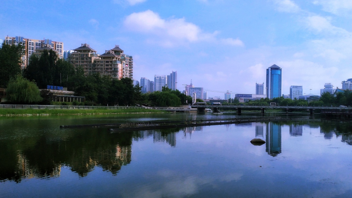 景水交融潍坊白浪河