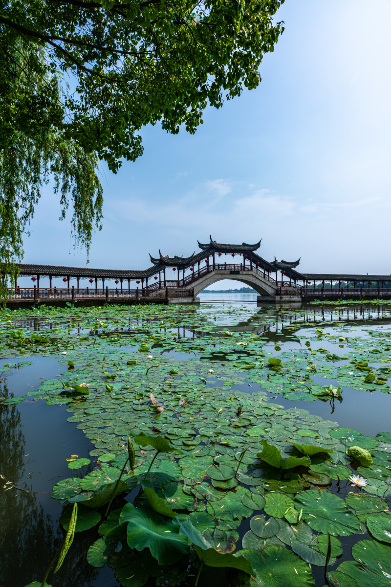 江苏苏州昆山锦溪古镇古莲桥