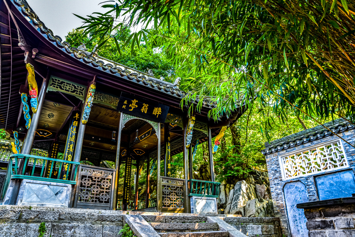 滁州旅游#旅游景点历史景点文化景点木传统的文化建筑物亭子木制的