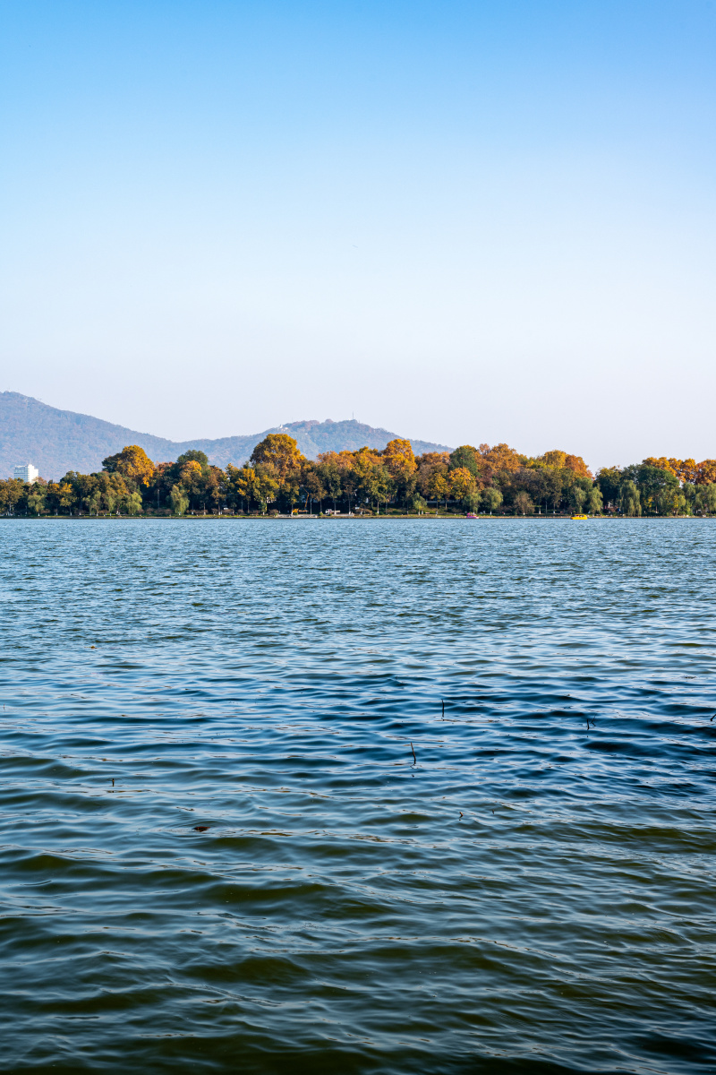 南京玄武湖秋色自然风光