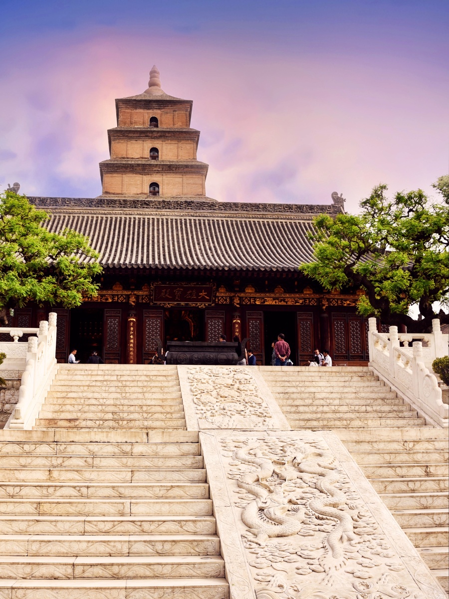 玄奘讲经大雁塔西安大慈恩寺大雁塔南广场
