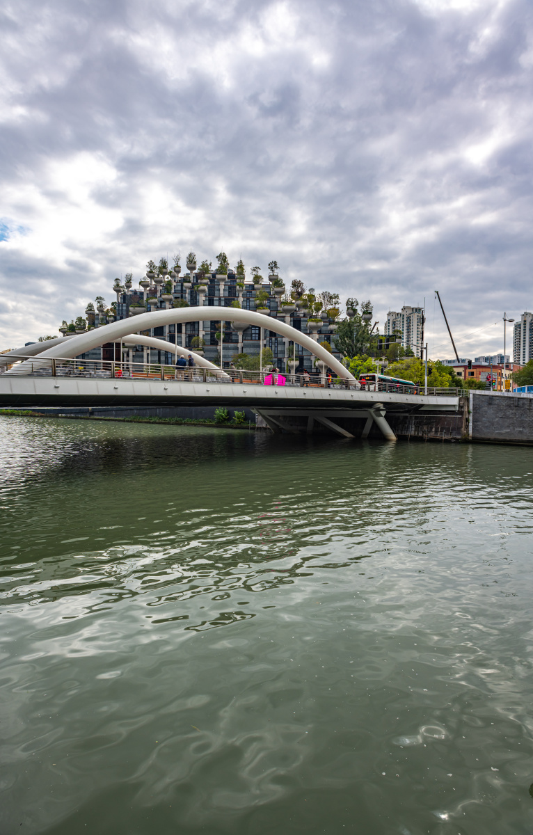 上海普陀苏州河风光
