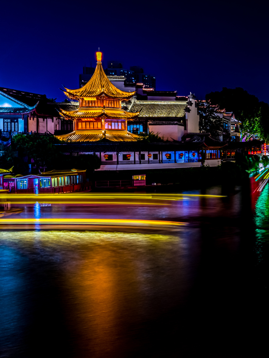 南京夫子庙秦淮河夜景秦淮河畔夜色