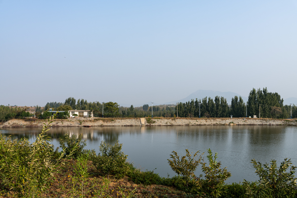 乡村季风希望的田野乡村水库
