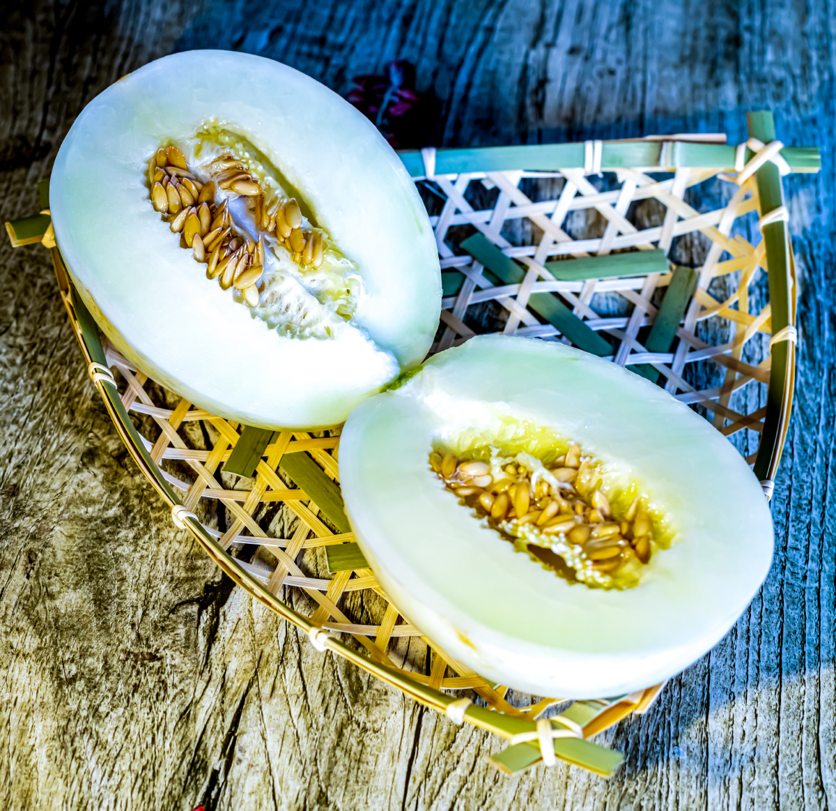 白兰瓜水果切开的白兰瓜