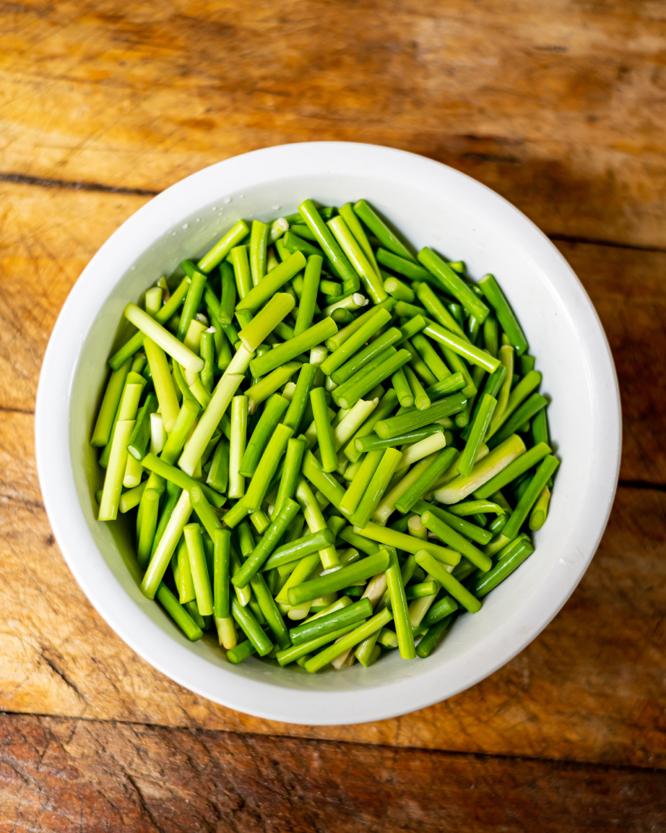 蒜苔照片素材蒜苔段