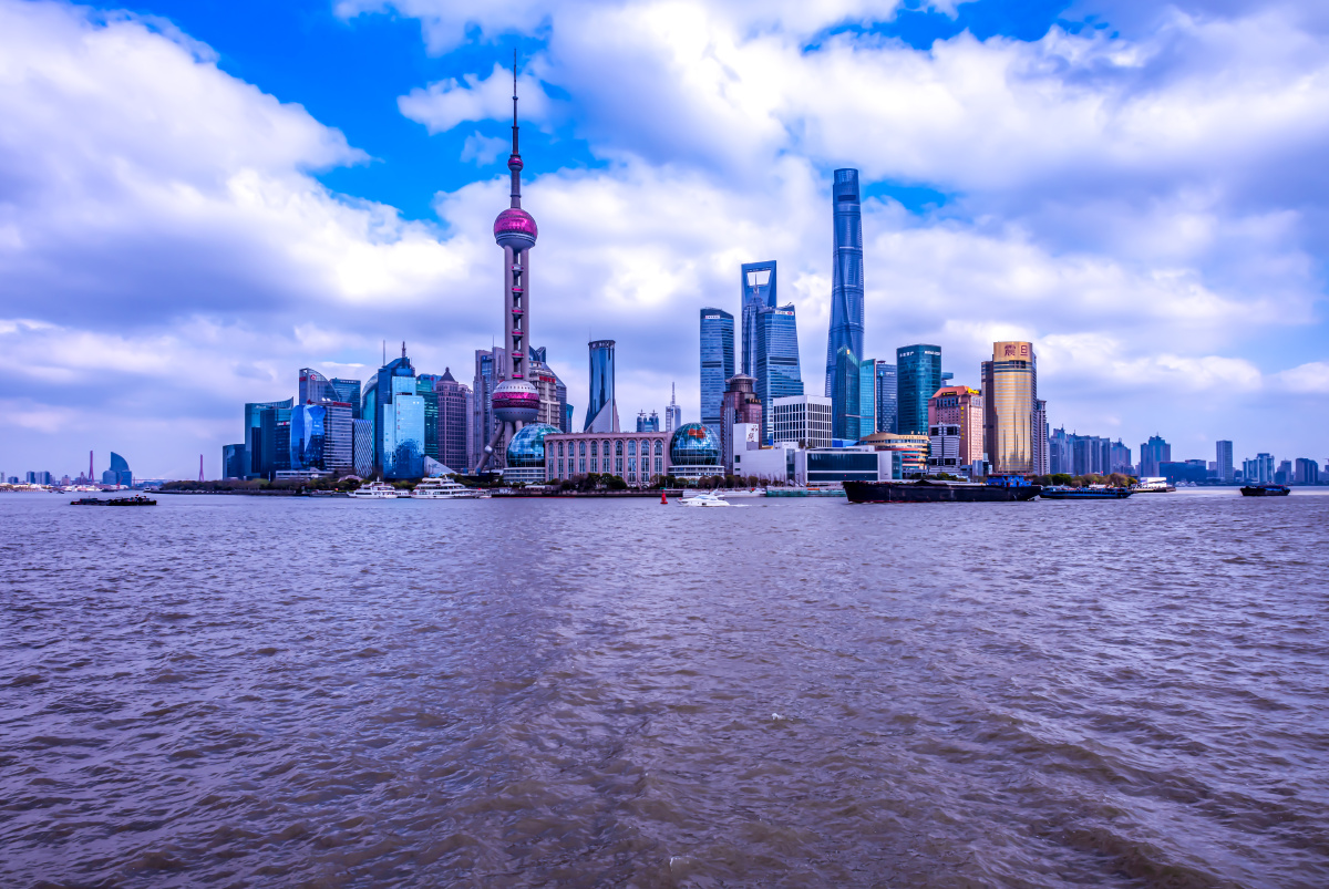 上海外滩陆家嘴建筑风光