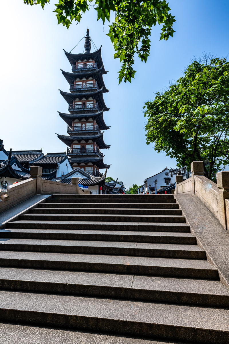 上海嘉定州桥老街.法华塔