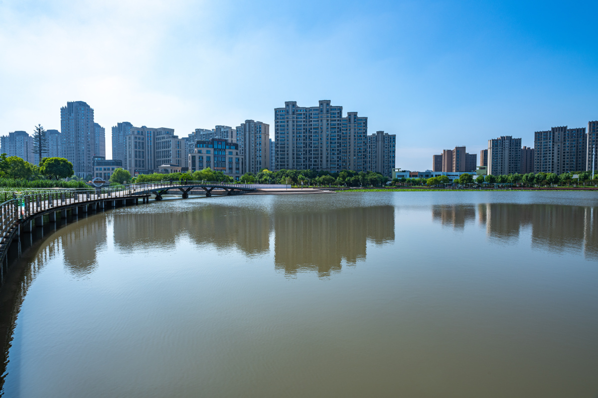 上海嘉定南翔陈翔留云湖湿地公园景观