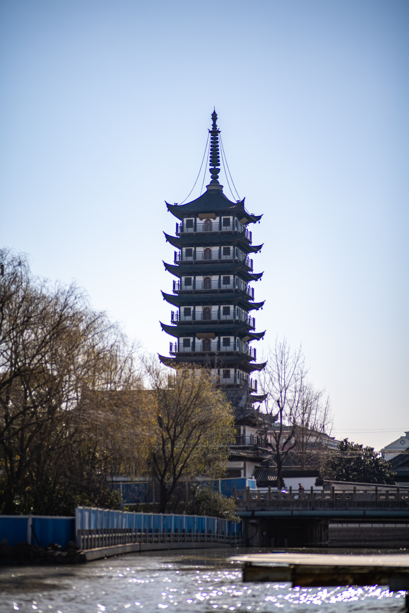 上海普陀真如公园.冬日看真如寺塔