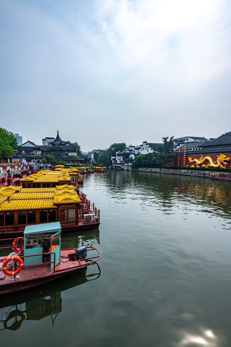 南京夫子庙秦淮河秦淮河畔来燕桥