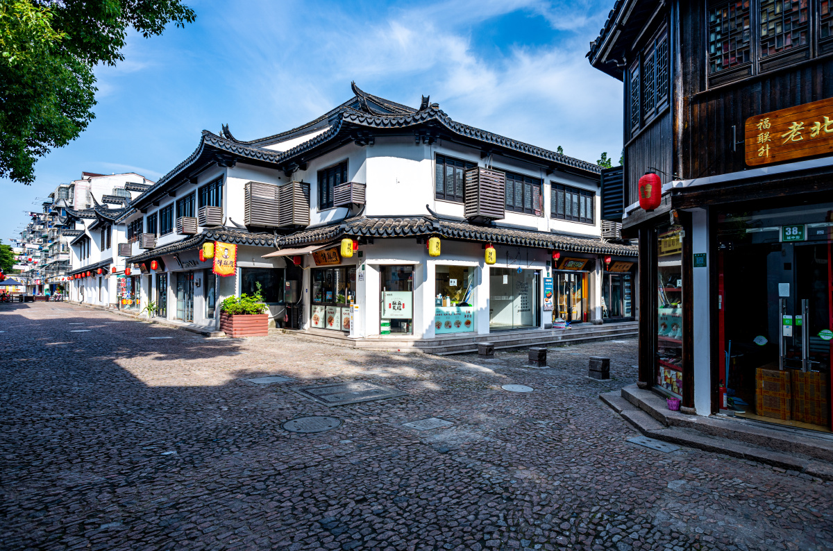 上海嘉定州桥老街街景