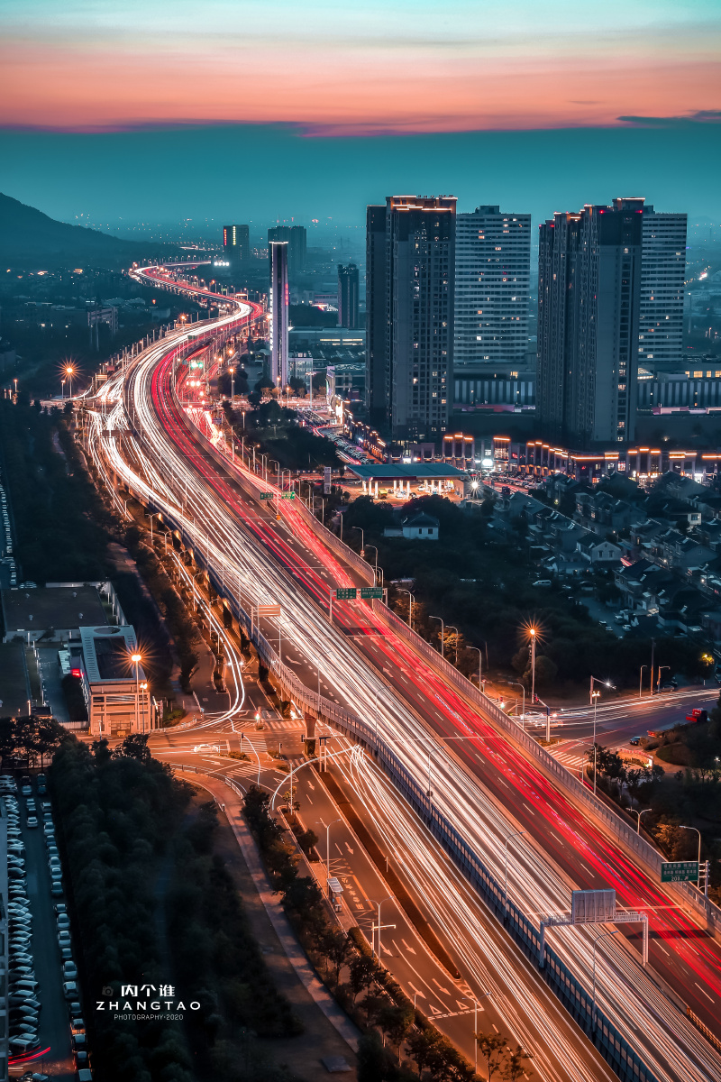 常熟北三环高架夜景