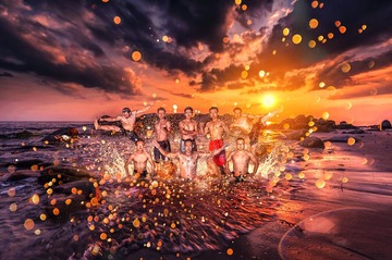 资深鲜肉小队海边走起~！
