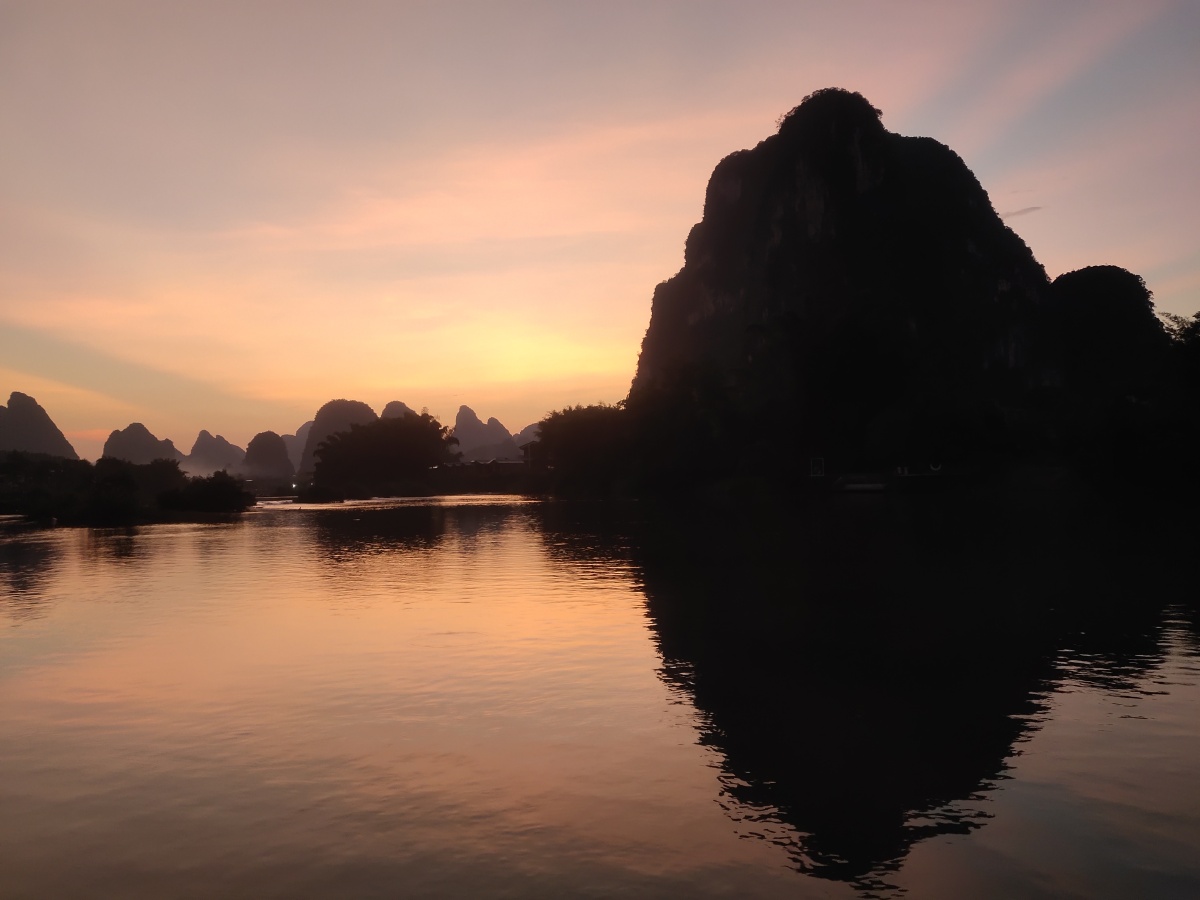 桂林的夕阳山水