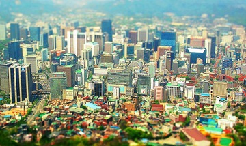 韩国南山塔俯瞰