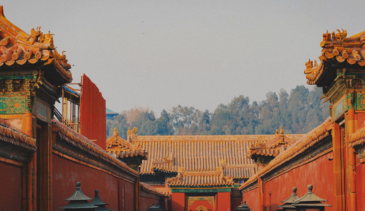 紫禁城的红墙黄瓦那高高的宫墙囚禁着几度年华雕栏玉彻应犹在只是朱颜