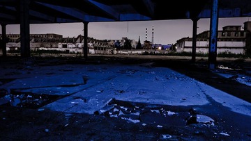 20110717，杨浦电力公司的烟囱，杨树浦路上海原第九棉纺织厂。