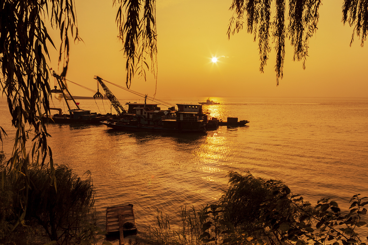 摄影金像奖风光色彩纪实旅行佳能奇妙的自然界光影夕照洞庭湖落日你拍