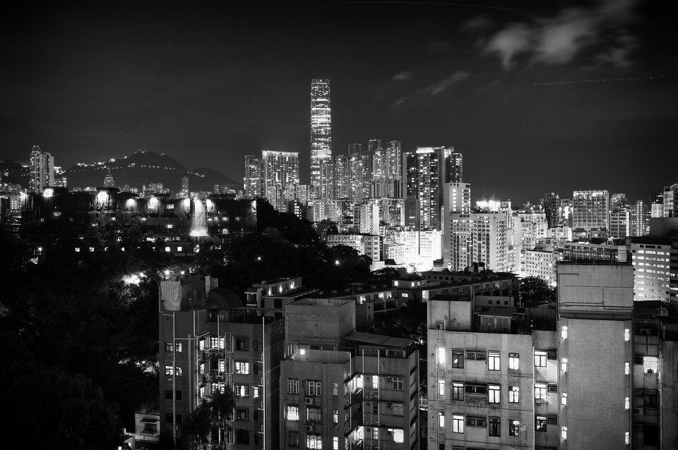 何文田山道的夜景 中秋節快樂！<br />
