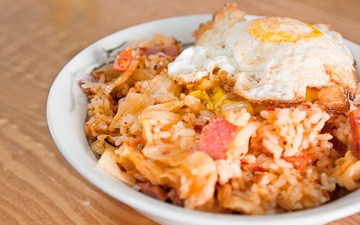 Fried Rice with Spicy Chinese Cabbage
