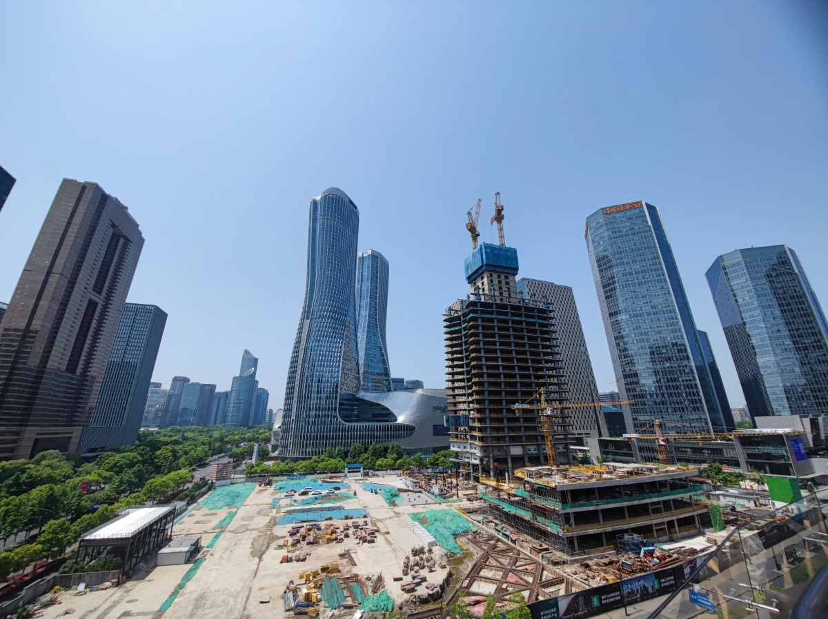杭州钱江新城正在建设的杭州国际中心