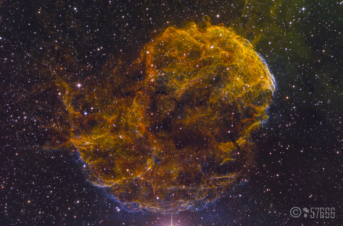 水母星云(jellyfish nebula),即 ic 443,sh2-248(sharpless 248),是一