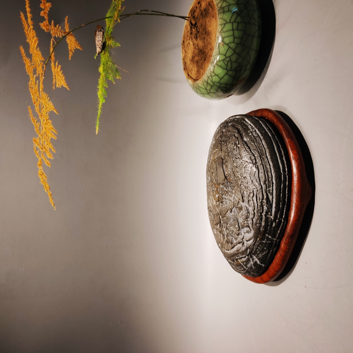 灵璧石茶宠茶垫茶宠摆件禅石禅山