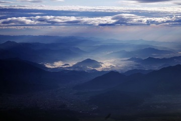 富士山頂的遠眺