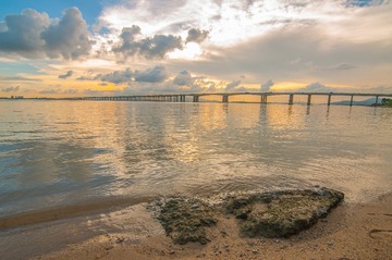 珠海大桥落日