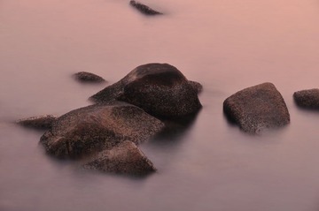 日落的海