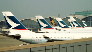 CX v.s SQ VHHH 香港国际机场国泰航空对新航