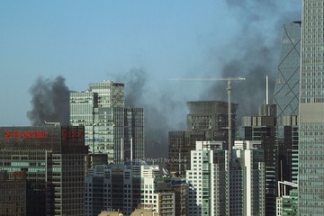 Smoke over BJS CBD Area 北京呼家楼地区的黑烟