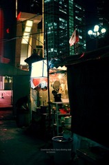 Night Yonganli Area Beijing 夜晚的北京永安里麻辣烫