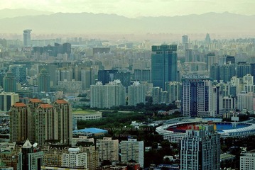 View of North Beijing from China World 3 国贸三期高处看北京城北部