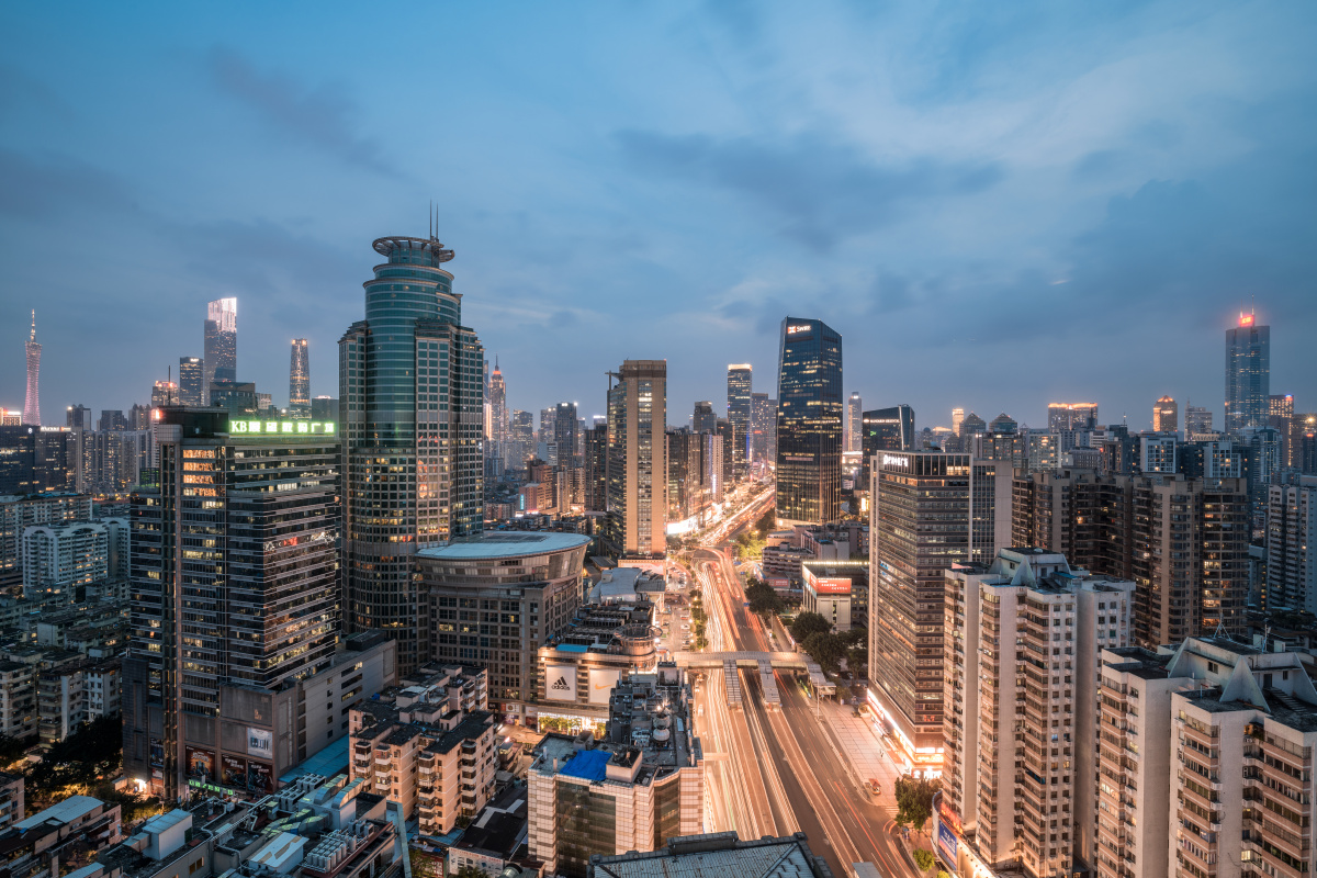 广州岗顶城市夜景