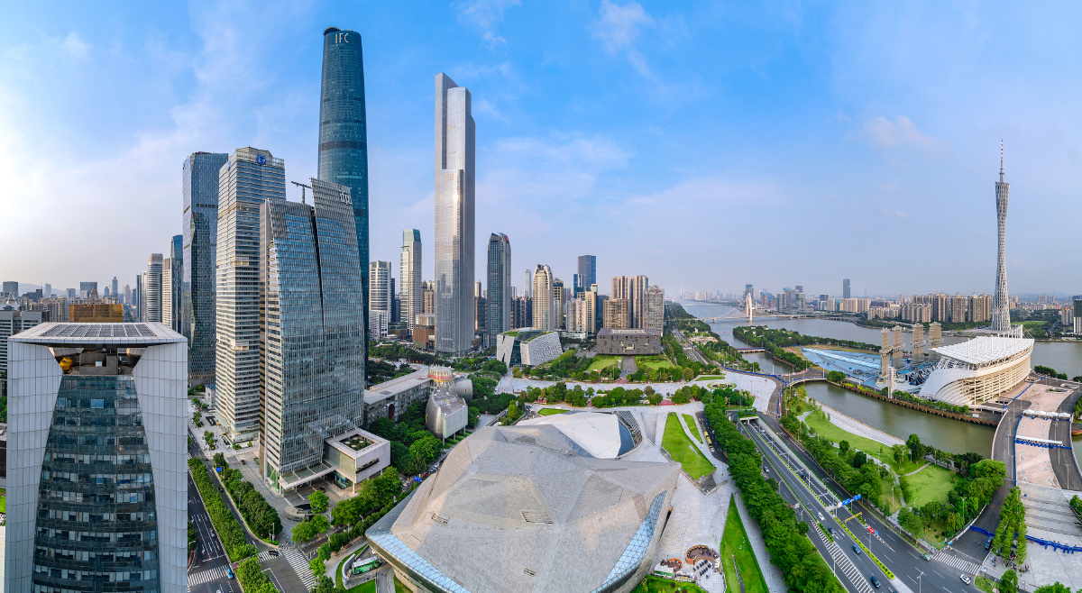 广州珠江新城天际线全景