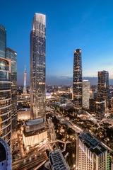 广州城市天际线璀璨夜景