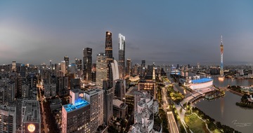 广州城市天际线灯火