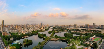 广州城市天际线全景