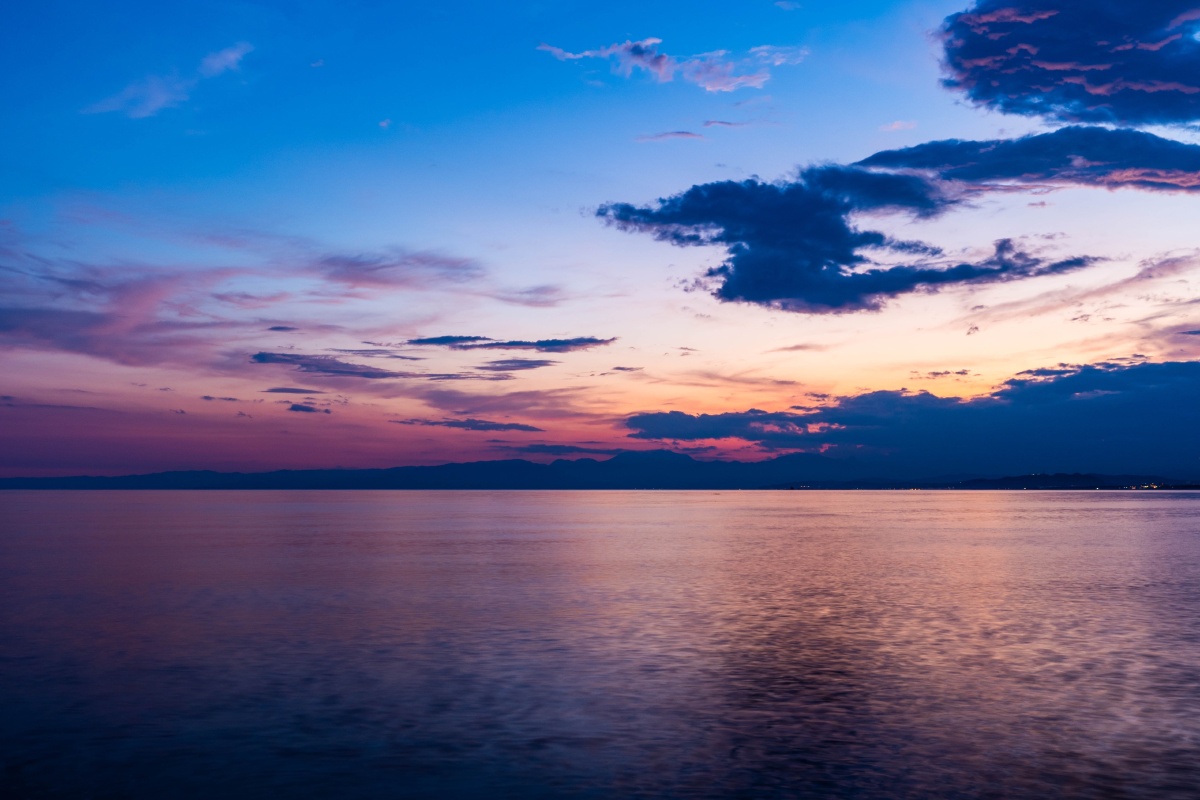 湘南海岸落日余晖