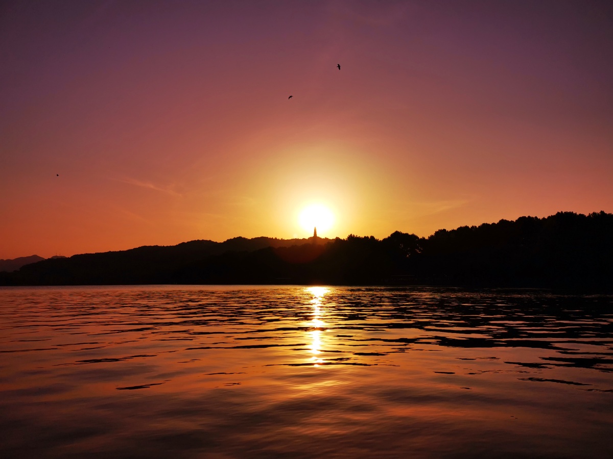 西湖夕阳